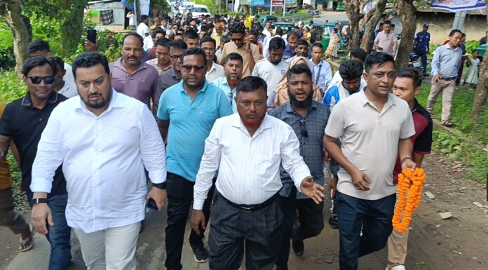 পার্বত্য প্রতিমন্ত্রী ও রাঙামাটি জেলা পরিষদ চেয়ারম্যান কে নানিয়ারচর বিএনপির সংবর্ধনা