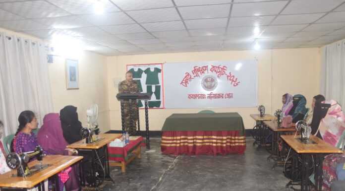 সেনাবাহিনীর উদ্যোগে নানিয়ারচরে সেলাই প্রশিক্ষণ